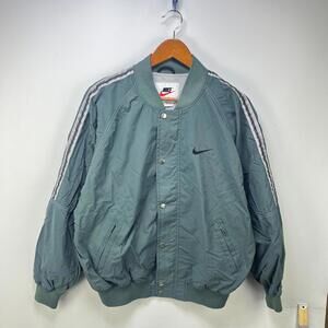 Vintage 90s Nike Bomber Windbreaker Jacket Medium Swoosh